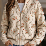 Vivienne | Cardigan Donna Floreale con Zip