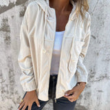 Concetta — Giacca casual da donna con cappuccio e zip