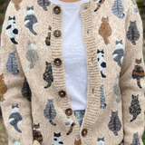 Rita™ | Cardigan con Fantasia Gatto