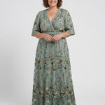 Evadne | Abito Maxi Floreale con Scollo a V