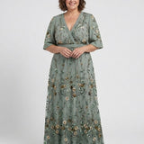 Evadne | Abito Maxi Floreale con Scollo a V