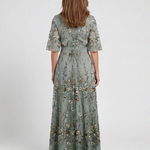 Evadne | Abito Maxi Floreale con Scollo a V