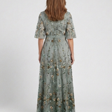 Evadne | Abito Maxi Floreale con Scollo a V