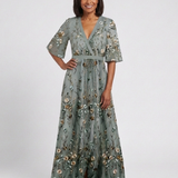 Evadne | Abito Maxi Floreale con Scollo a V