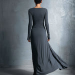 YASMINA | ABITO MAXI CON ALLACCIATURA LATERALE