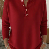 Helena | Maglione Henley con bottoni