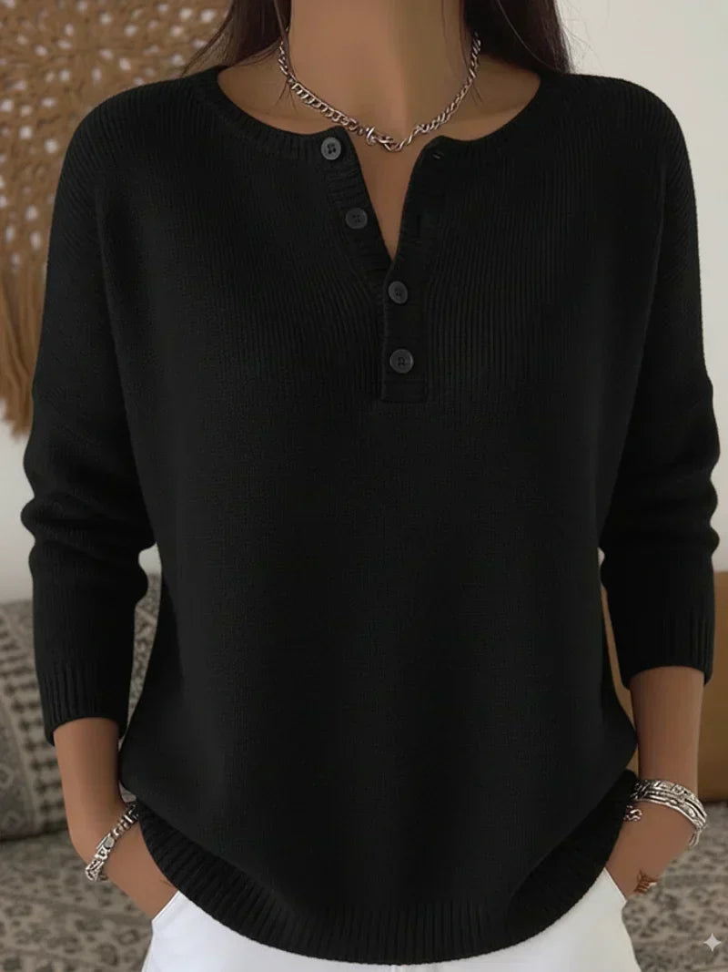 Helena | Maglione Henley con bottoni