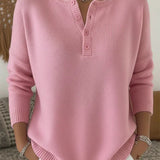 Helena | Maglione Henley con bottoni