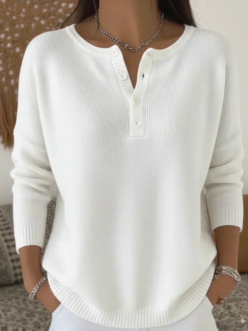 Helena | Maglione Henley con bottoni