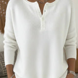 Helena | Maglione Henley con bottoni