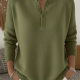 Helena | Maglione Henley con bottoni