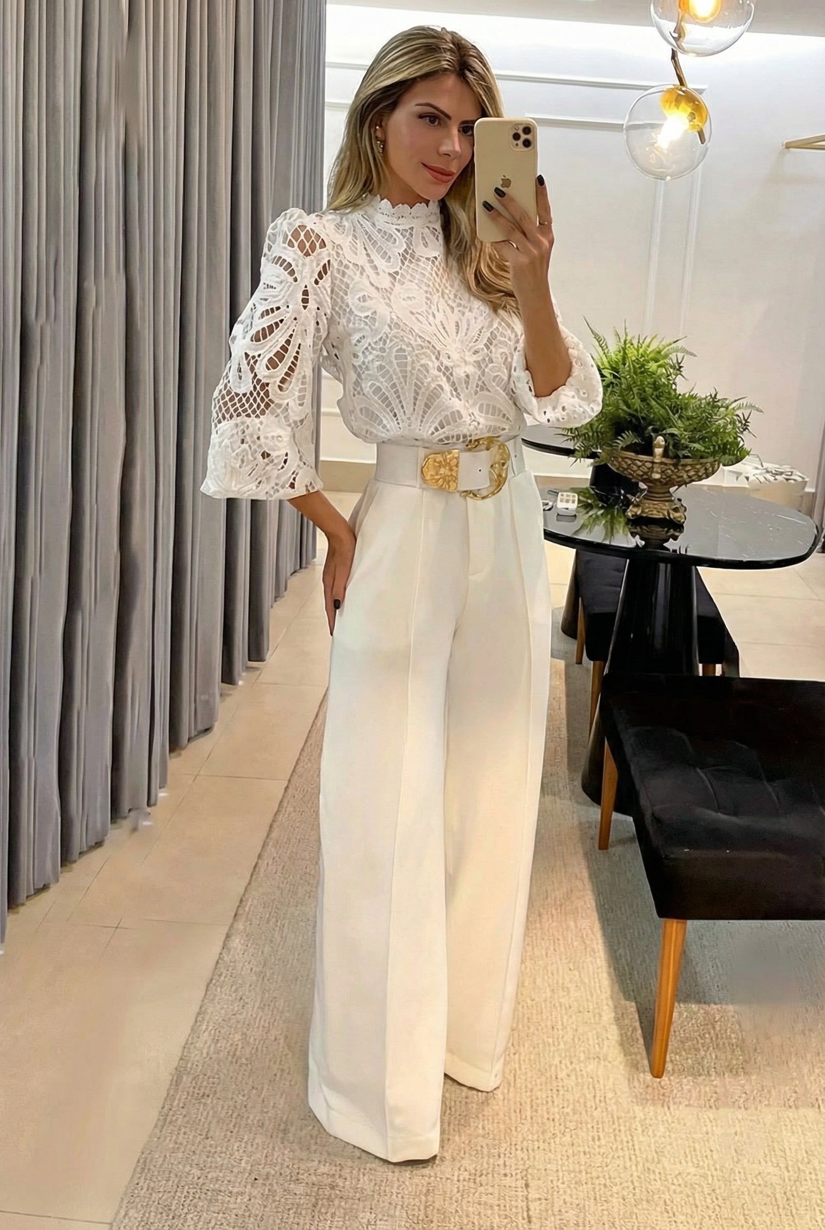 Bianca | Completo (Blusa + Pantaloni)