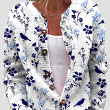 Brigitte™ | Cardigan con uccelli e fiori