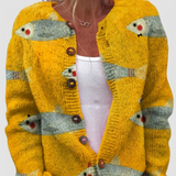 Pétra™ | Cardigan con fantasia a pesci