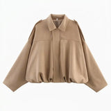 Giacca oversize da donna con tasche laterali