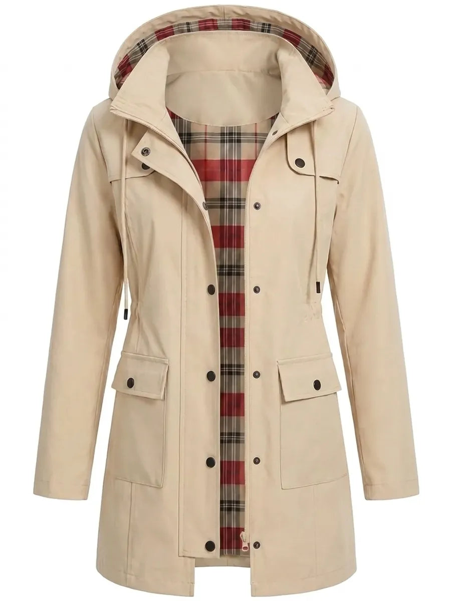Francesca — Parka da donna con cappuccio e bottoni