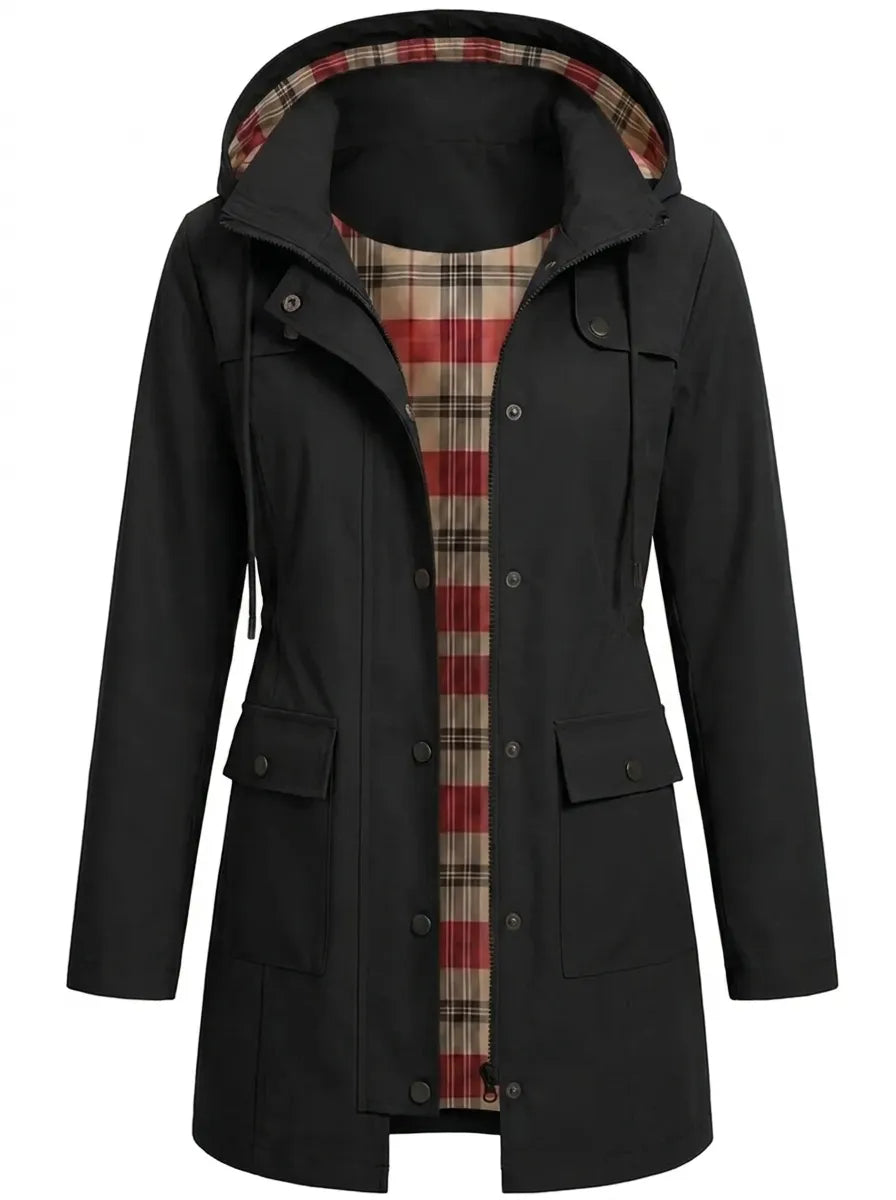 Francesca — Parka da donna con cappuccio e bottoni