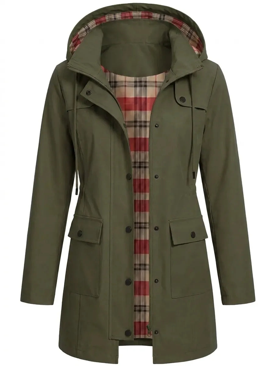 Francesca — Parka da donna con cappuccio e bottoni