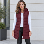 Irma – Gilet lungo trapuntato con cappuccio – 10
