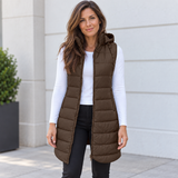 Irma – Gilet lungo trapuntato con cappuccio – 9