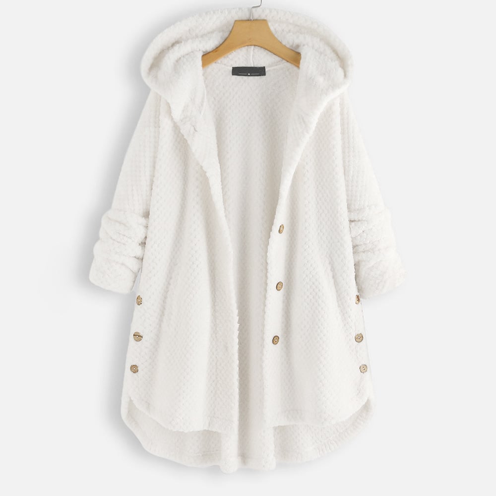 Izzy — Giacca in pile di media lunghezza con cappuccio reversibile