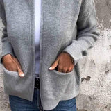 Aurora — Cardigan in cotone con zip