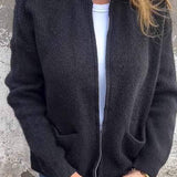 Aurora — Cardigan in cotone con zip