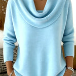 Julia | Maglione con collo drappeggiato