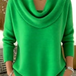 Julia | Maglione con collo drappeggiato