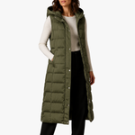 Lara – Gilet lungo con cappuccio – 1