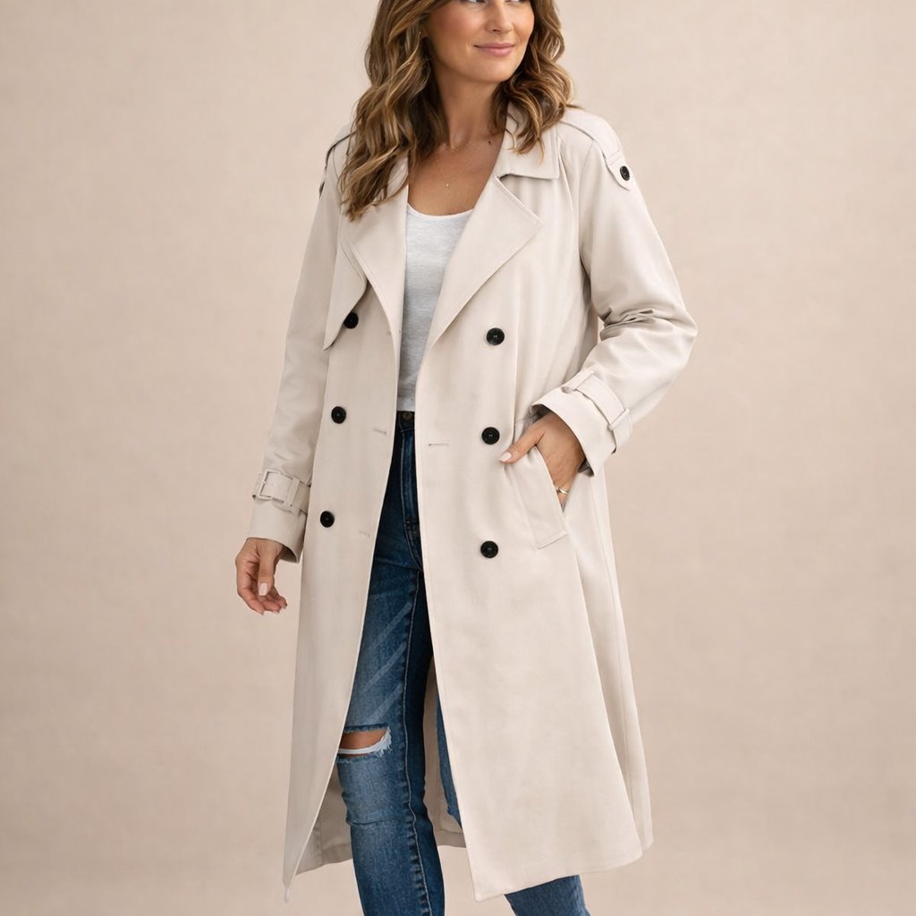 Lavinia – Trench con cintura e spalline – 7