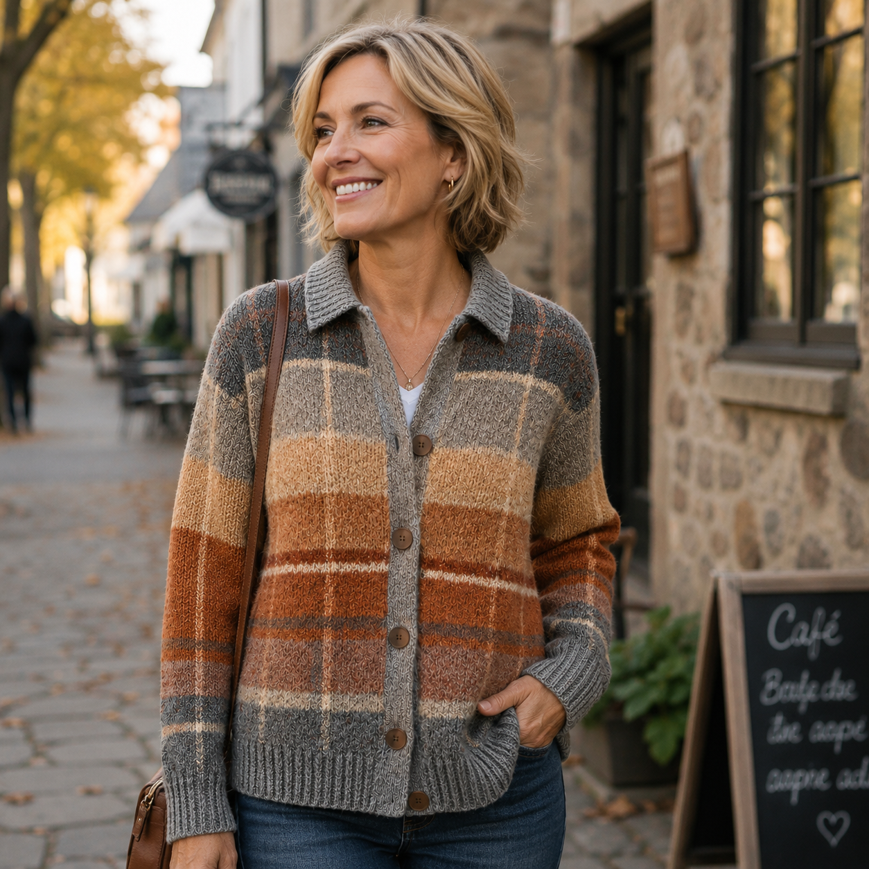 Lena – Cardigan a quadri sfumati – 6