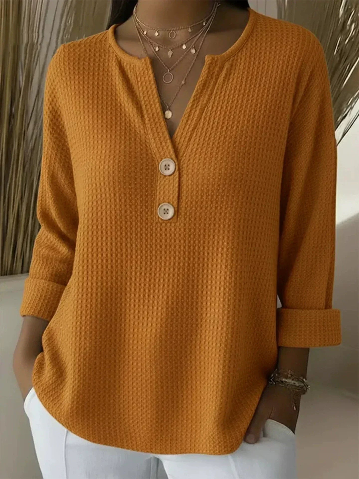 Lucía | Maglia Henley con maniche a tre quarti