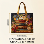 Borsa Trapuntata stampa floreale e libri – Per Amanti dei Libri