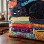 Borsa Donna con gatto nero, libri e tazze – Due Misure
