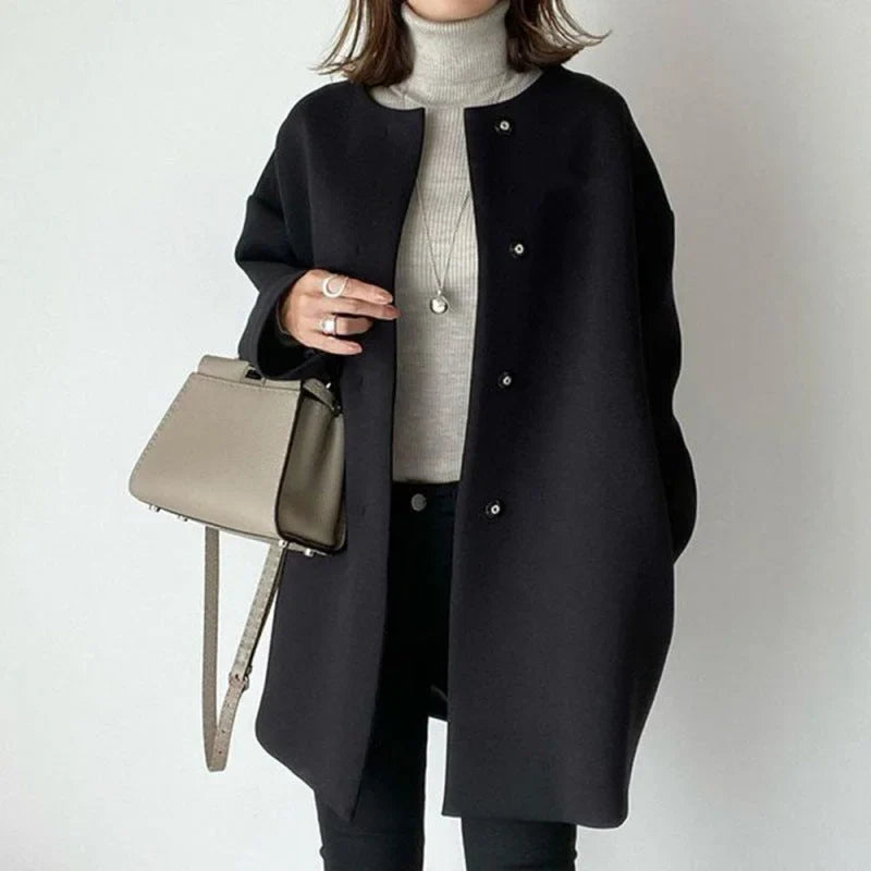 Cappotto lungo oversize elegante da donna