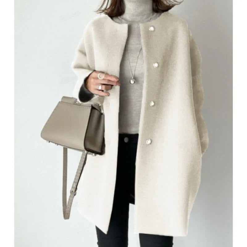 Cappotto lungo oversize elegante da donna