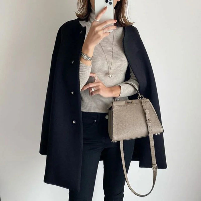 Cappotto lungo oversize elegante da donna