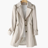 Cappotto elegante da donna sagomato con bottoni raffinati e taglio strutturato