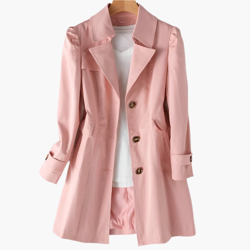 Cappotto elegante da donna sagomato con bottoni raffinati e taglio strutturato