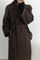 Cappotto lungo elegante da donna con cintura e revers