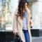 Cappotto teddy lungo da donna