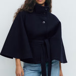 Mantella elegante da donna con cintura