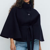 Mantella elegante da donna con cintura