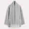 Cardigan lungo da donna con sciarpa integrata