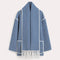 Cardigan lungo da donna con sciarpa integrata