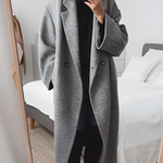 Cappotto oversize elegante da donna doppiopetto