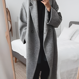 Cappotto oversize elegante da donna doppiopetto