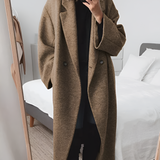 Cappotto oversize elegante da donna doppiopetto