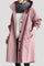 Cappotto lungo da donna con cappuccio e bottoni classici